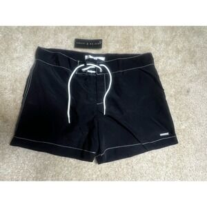 Parke & Ronen Shorts Mens  32 Inseam 4 Swim Trunks Board Black USA Shorts Nylon